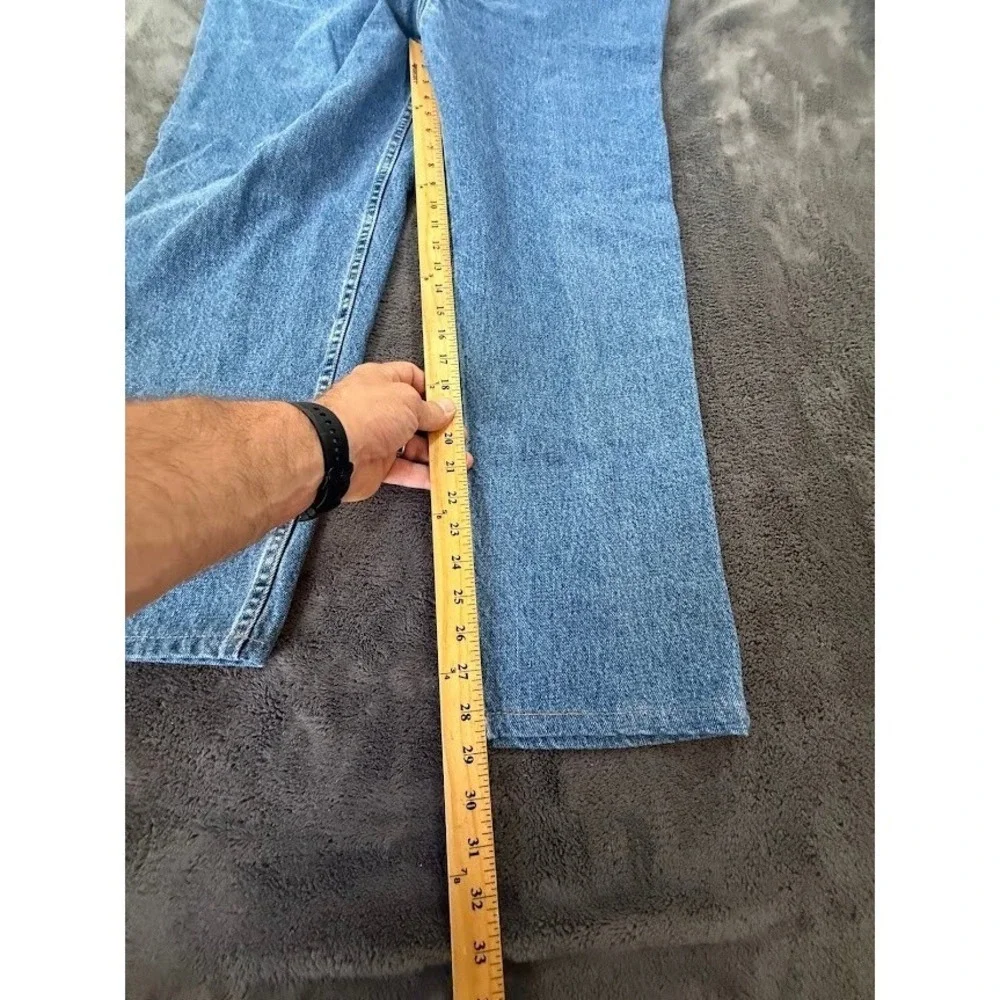 Vintage Levi's 550 Mens Blue Medium Wash Straight Leg‎ Denim Jeans 42x29