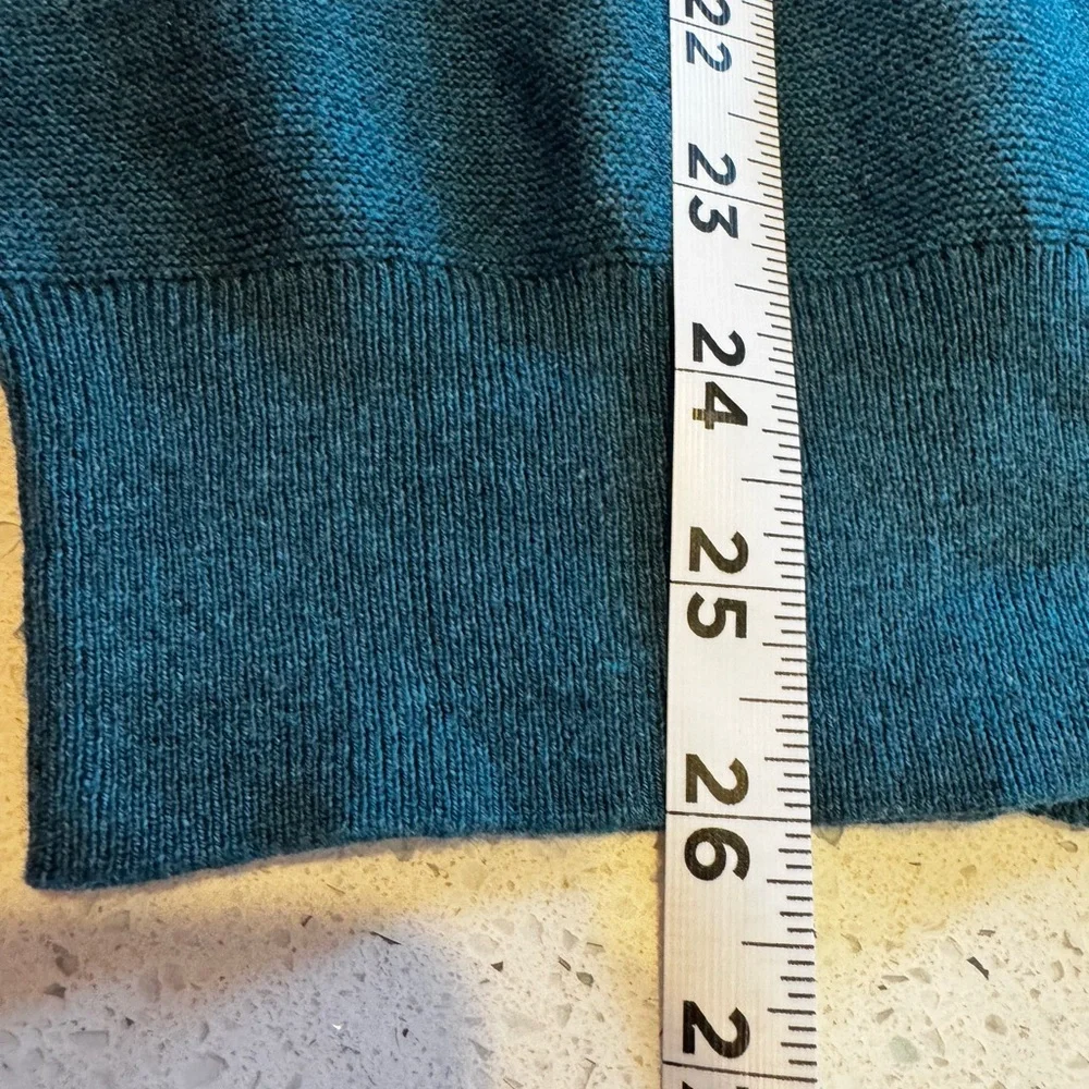 J.Crew Men’s Cotton Crewneck Sweater Teal Blue Green Size M NWT