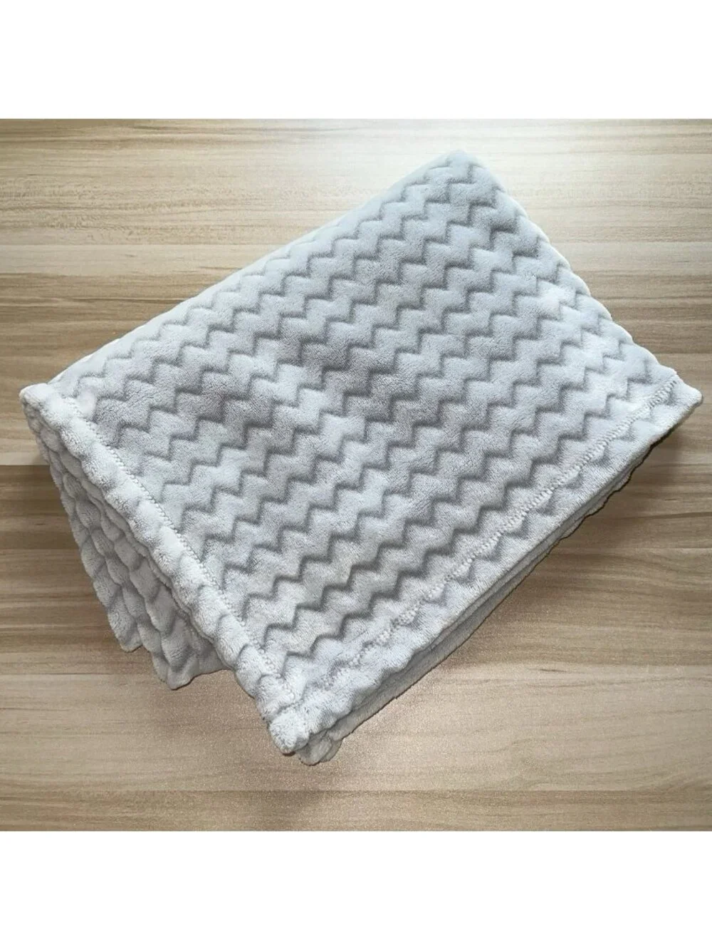 Cloud Island Gray Plush Baby Blanket Chevron Stripe Zig Zag Lovey Security