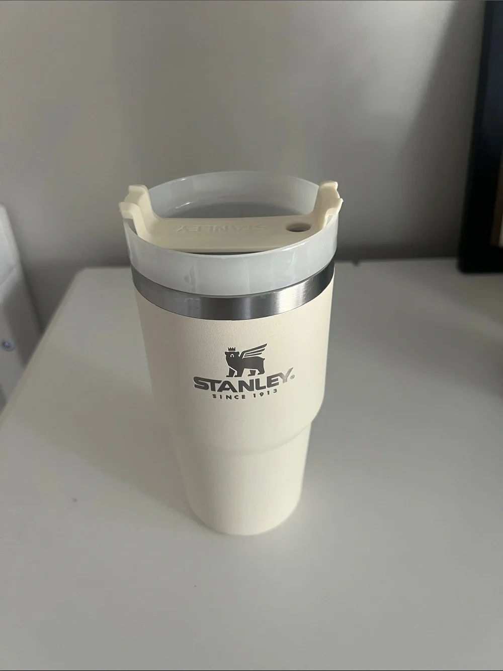 Stanley Ivory Travel Tumbler with Silver Band