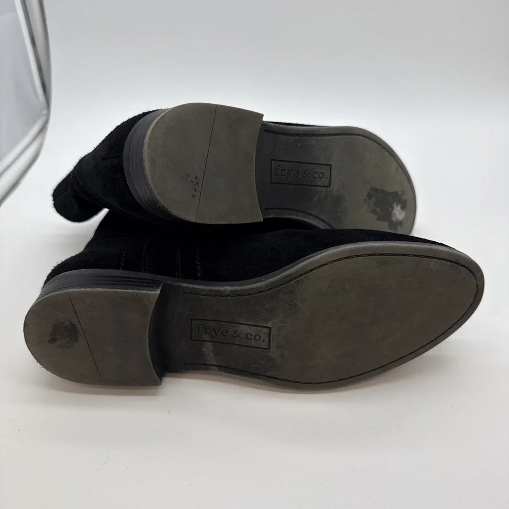 Frye & Co Sarah Ankle Womens Boots Booties Black  Suede Leather Size 6.5M