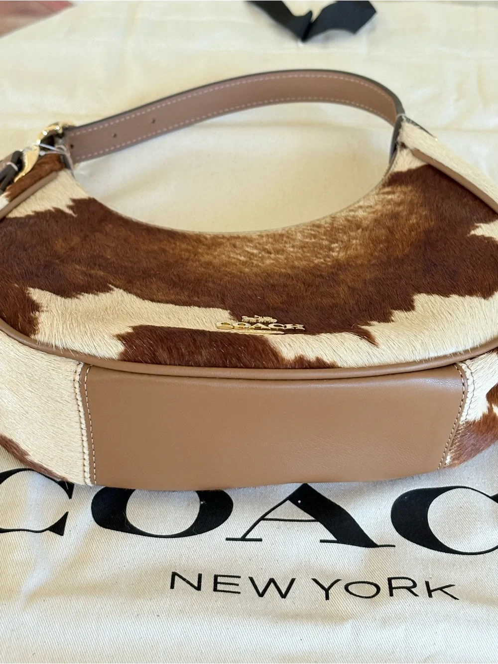 Coach cowhide leather