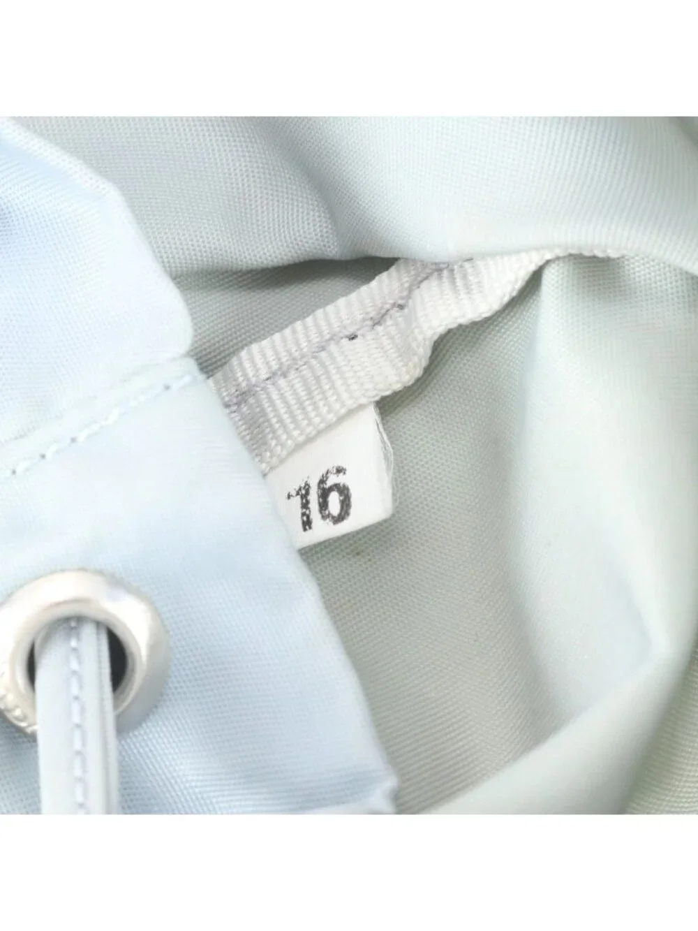 Prada Tessuto Nylon Triangle Logo Drawstring Hand Pouch