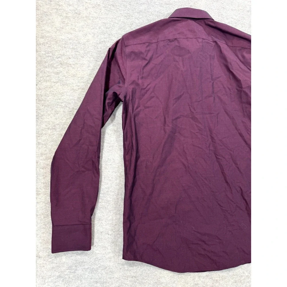 Banana Republic Dress Shirt Men Small Purple Cotton Non Iron Standard Fit Formal