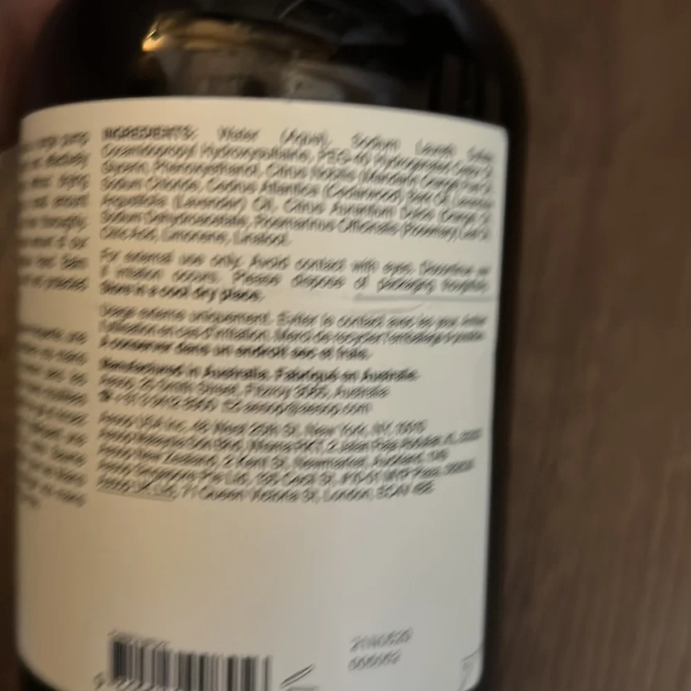 Aesop hand wash