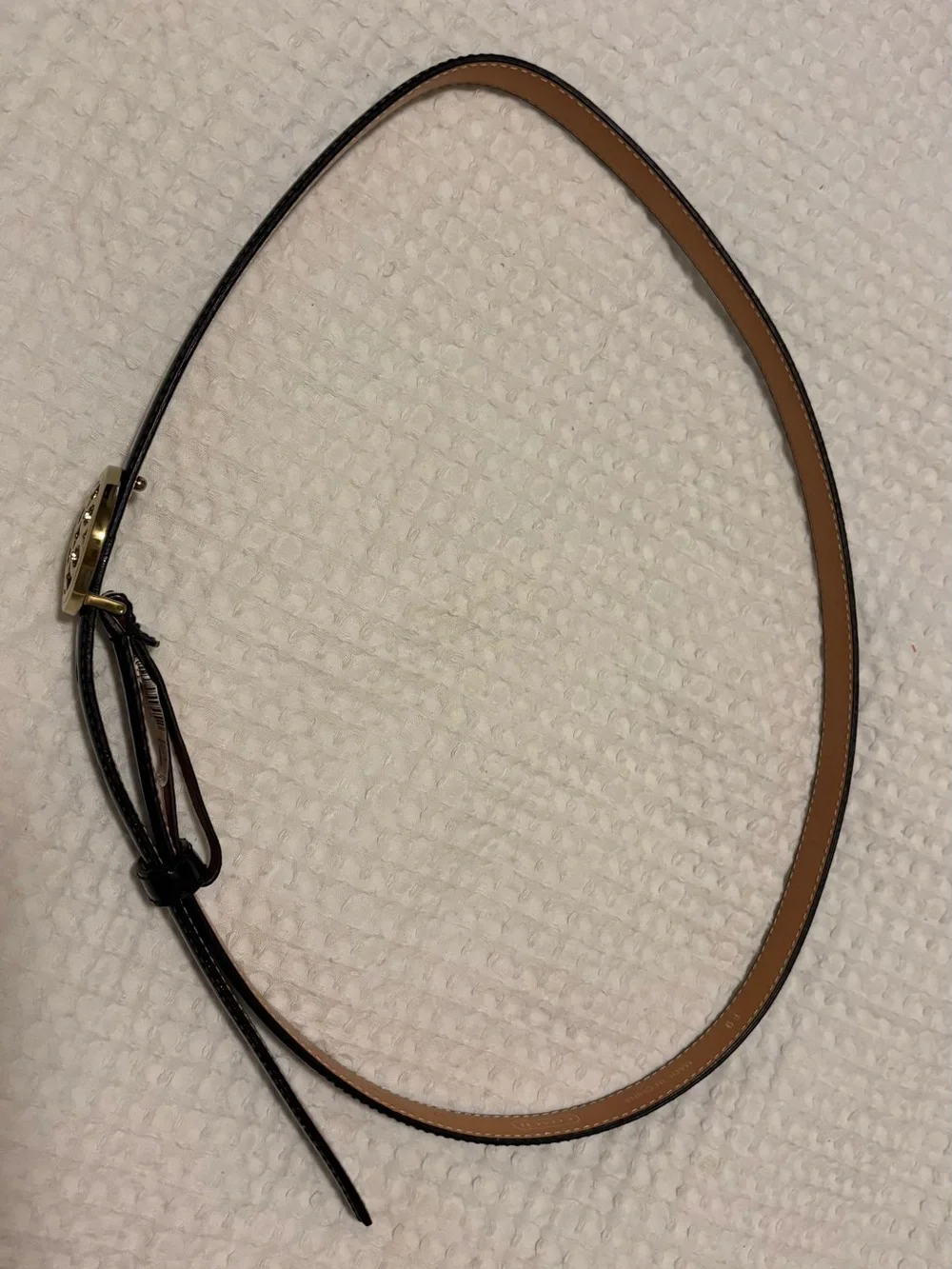Coach Mad Skinny Belt patent leather black