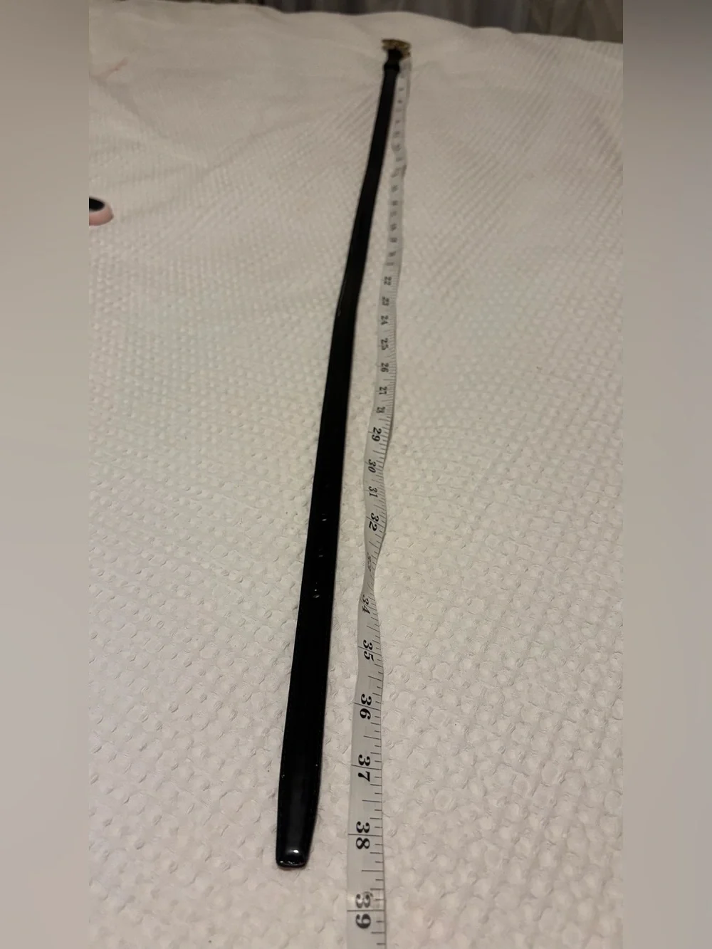 Coach Mad Skinny Belt patent leather black