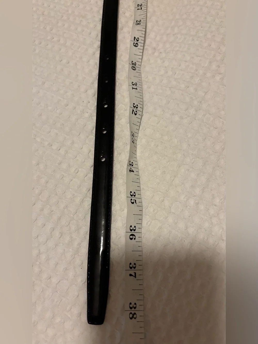 Coach Mad Skinny Belt patent leather black