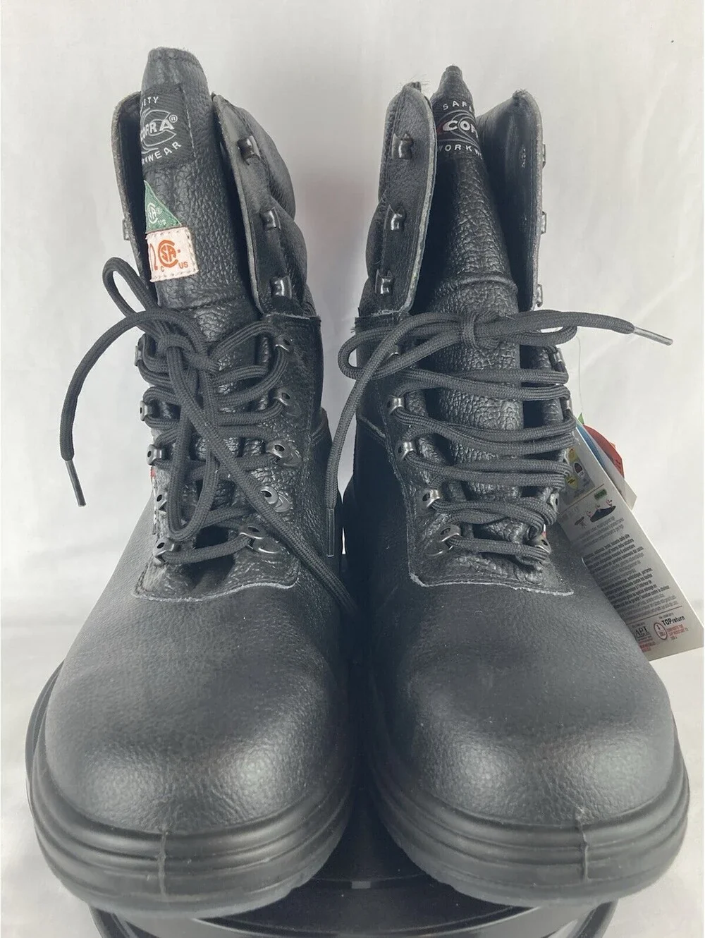 Men’s 11 (Wide) Cofra Road Safety Work Boots Black Leather CSA ASTM Steel Toe
