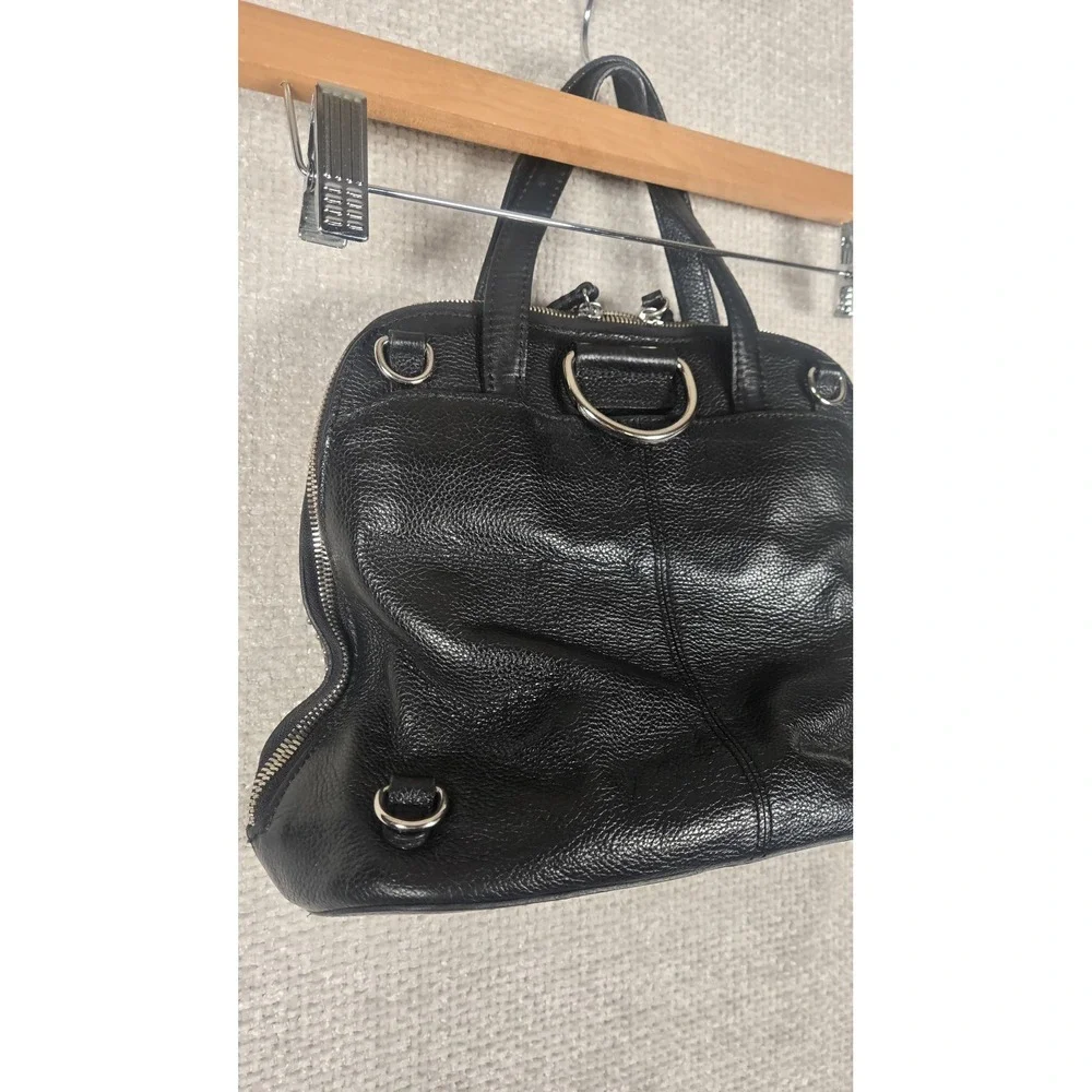 Brighton Black‎ Pebble Leather Studded Satchel Handbag Heart Charm No Straps