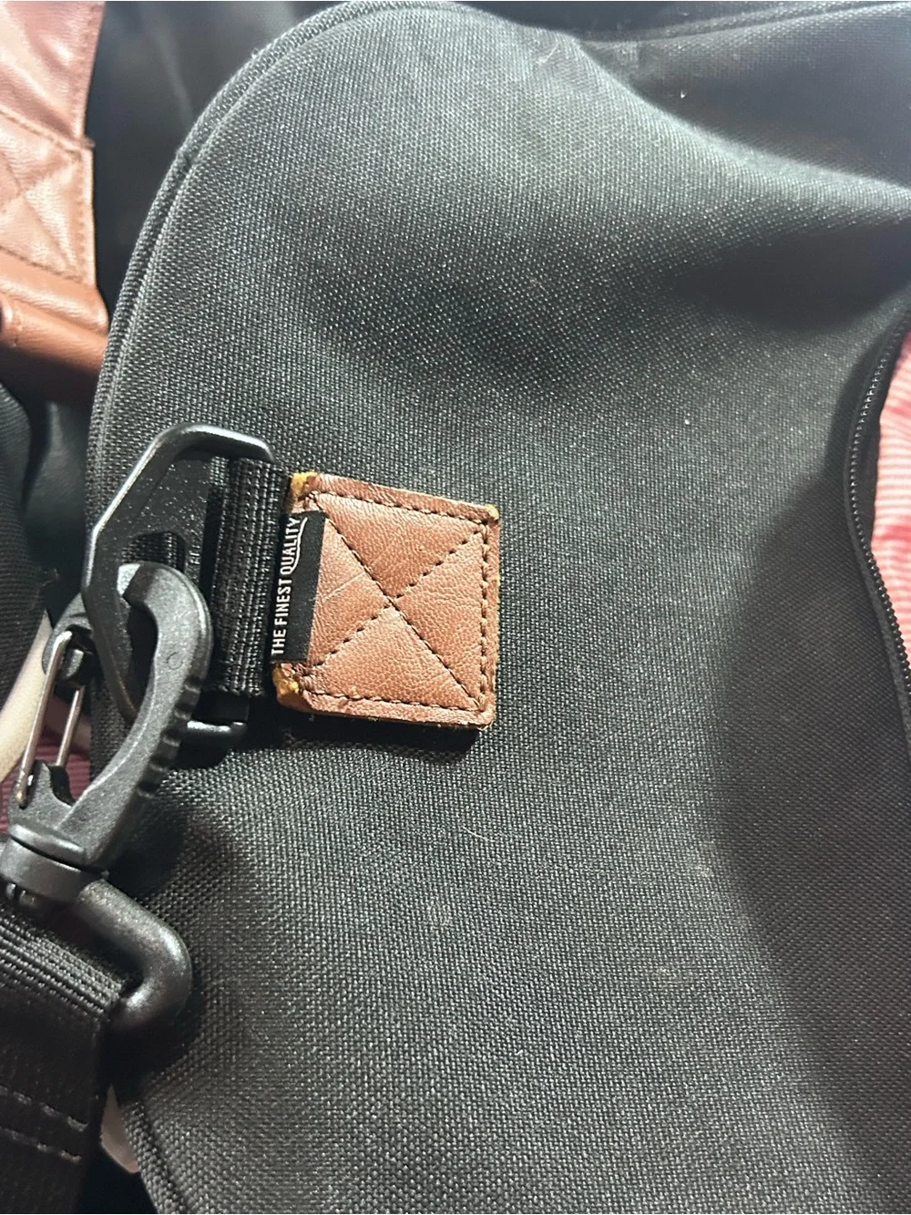 Herschel Supply Company Black Duffel with Brown Leather Accents