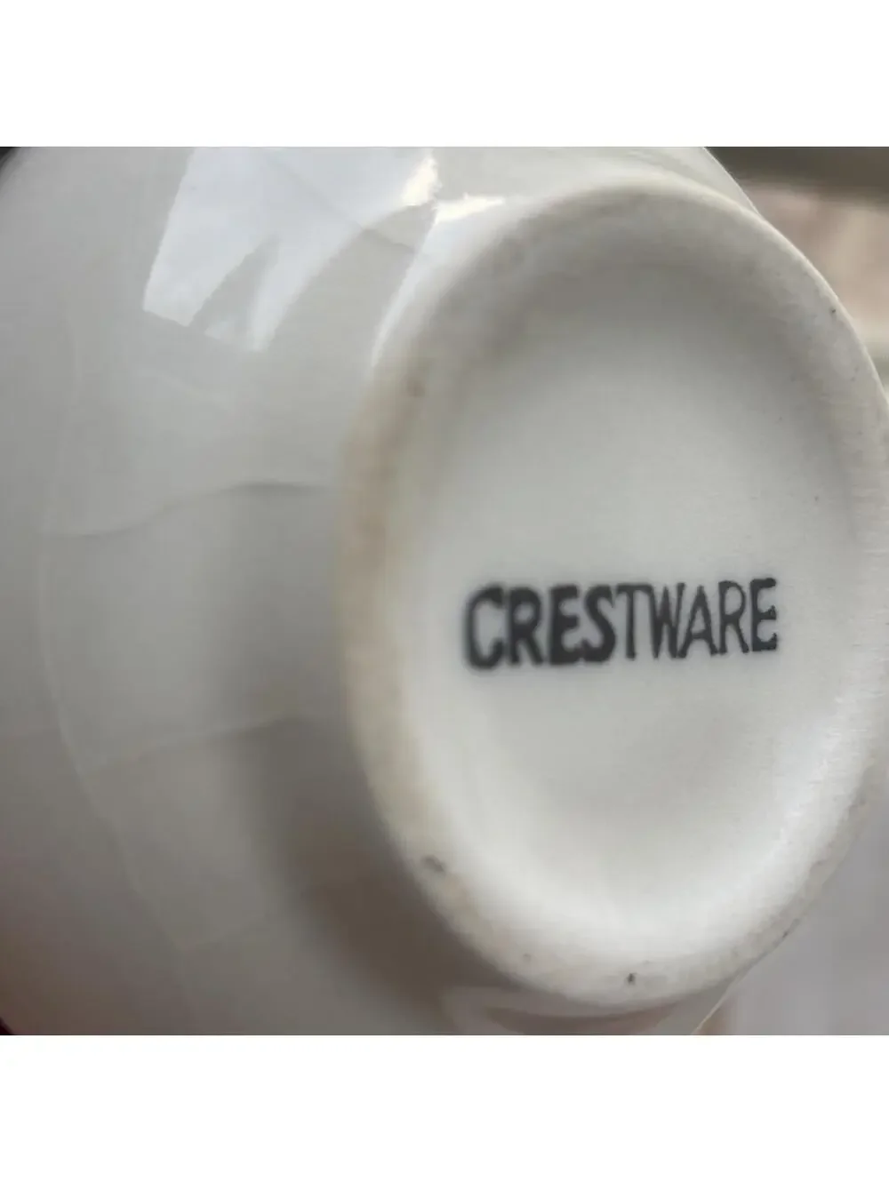 Crestware white ceramic mugs, set of 3