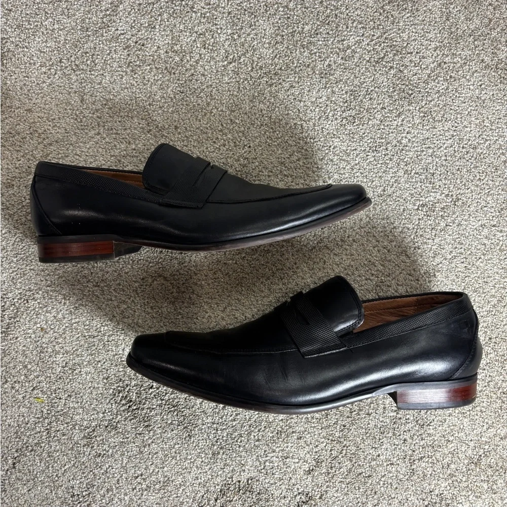 Florsheim Postino Moc Toe  Penny Loafer Mens 13EEE Black Leather Shoes