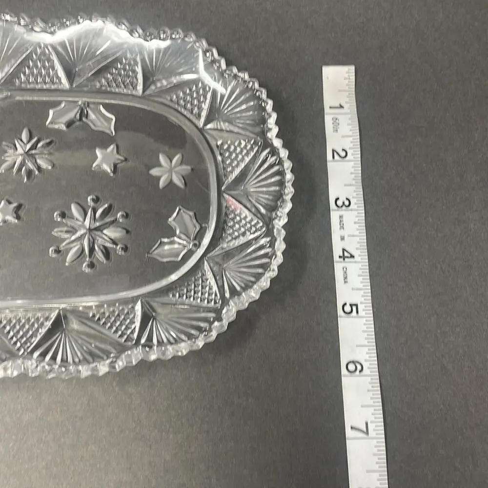 Studio Nova Holiday Bells Scalloped Rim Dessert Tray