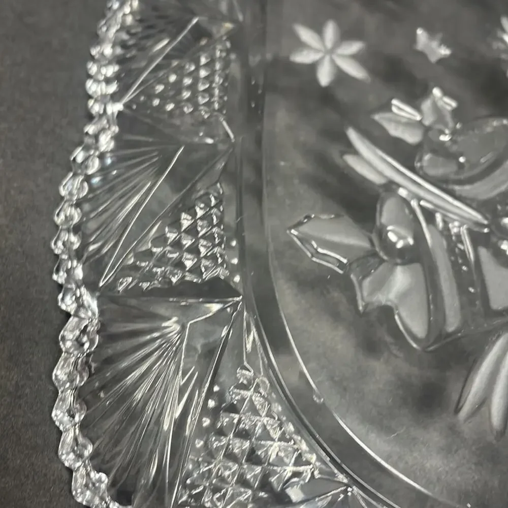 Studio Nova Holiday Bells Scalloped Rim Dessert Tray