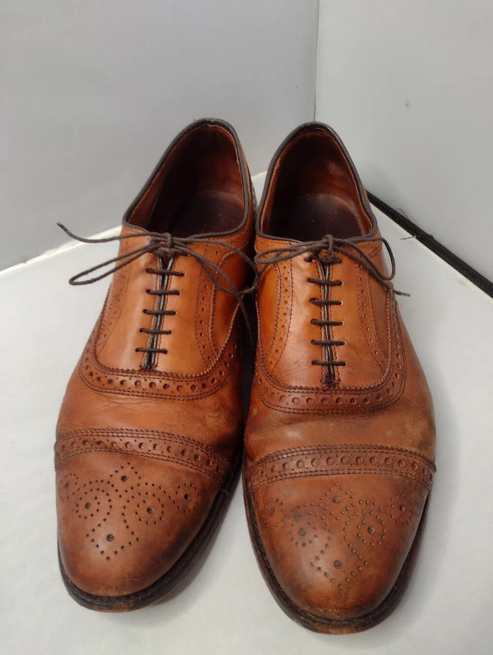 Allen Edmonds Strand Cap-Toe Oxford Brogue Hand Made Dress Shoe 12 1/2 D A23