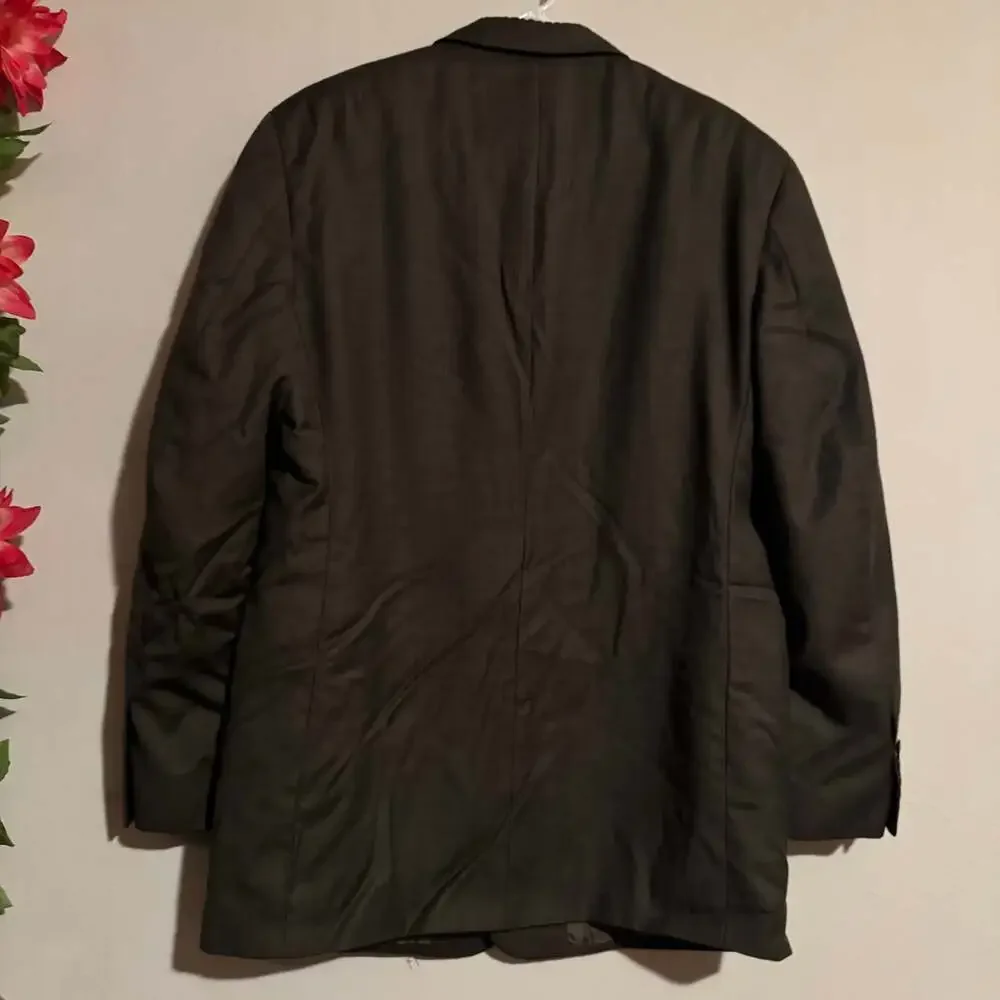 Alfani Men's Black Faux Suede 3-Button Blazer Jacket
