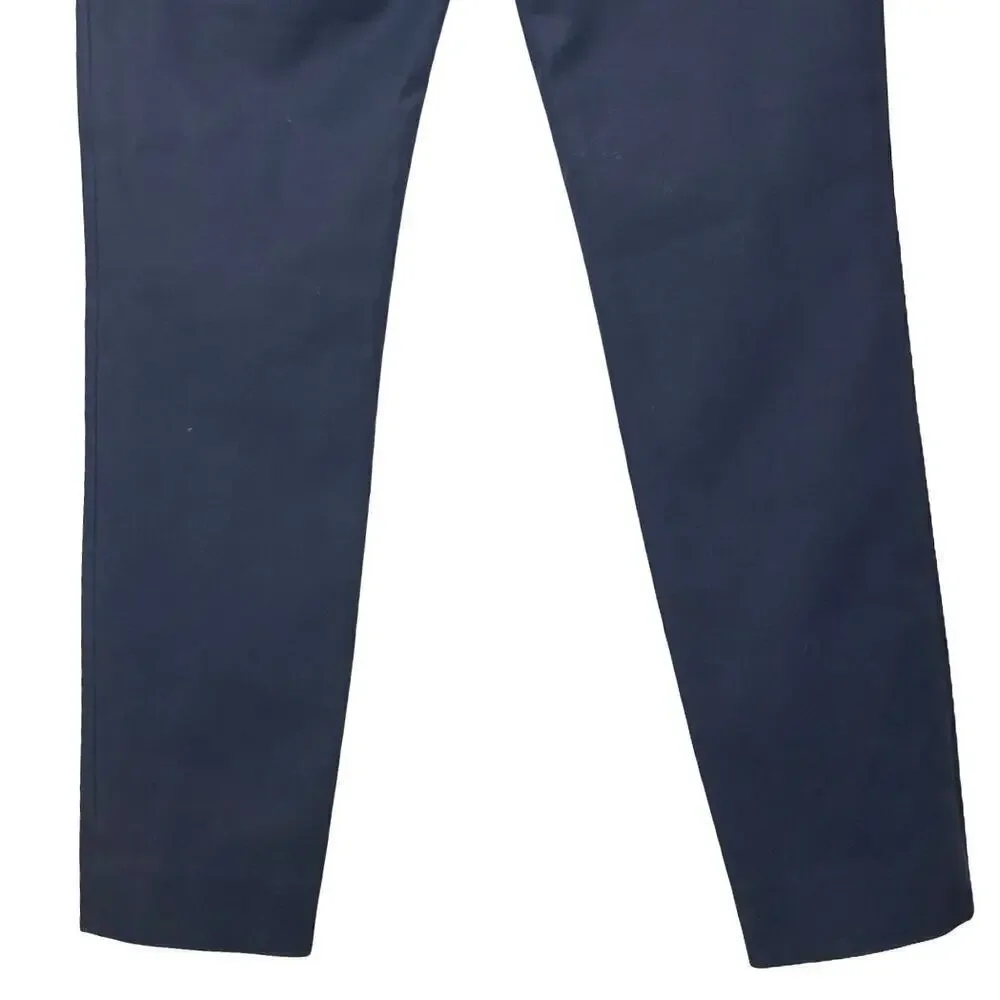 Tory Burch Women’s Slim Fit Straight Leg Ankle Pants Navy Blue Size 4