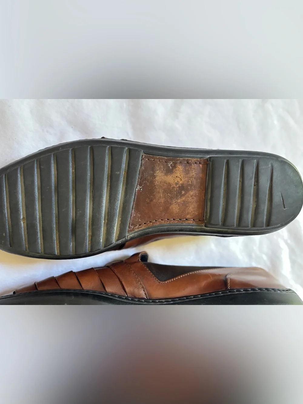 Bergamo Men’s 10M Brown Leather Woven Loafers Made in Italy