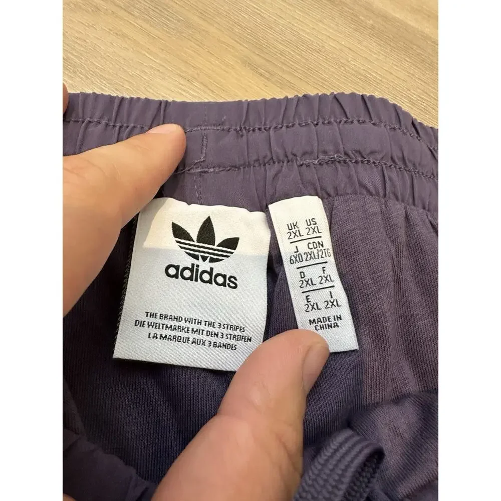 Adidas Sports Jacket Pants Set Originals Stand Trefoil Logo Collar Purple 2XL