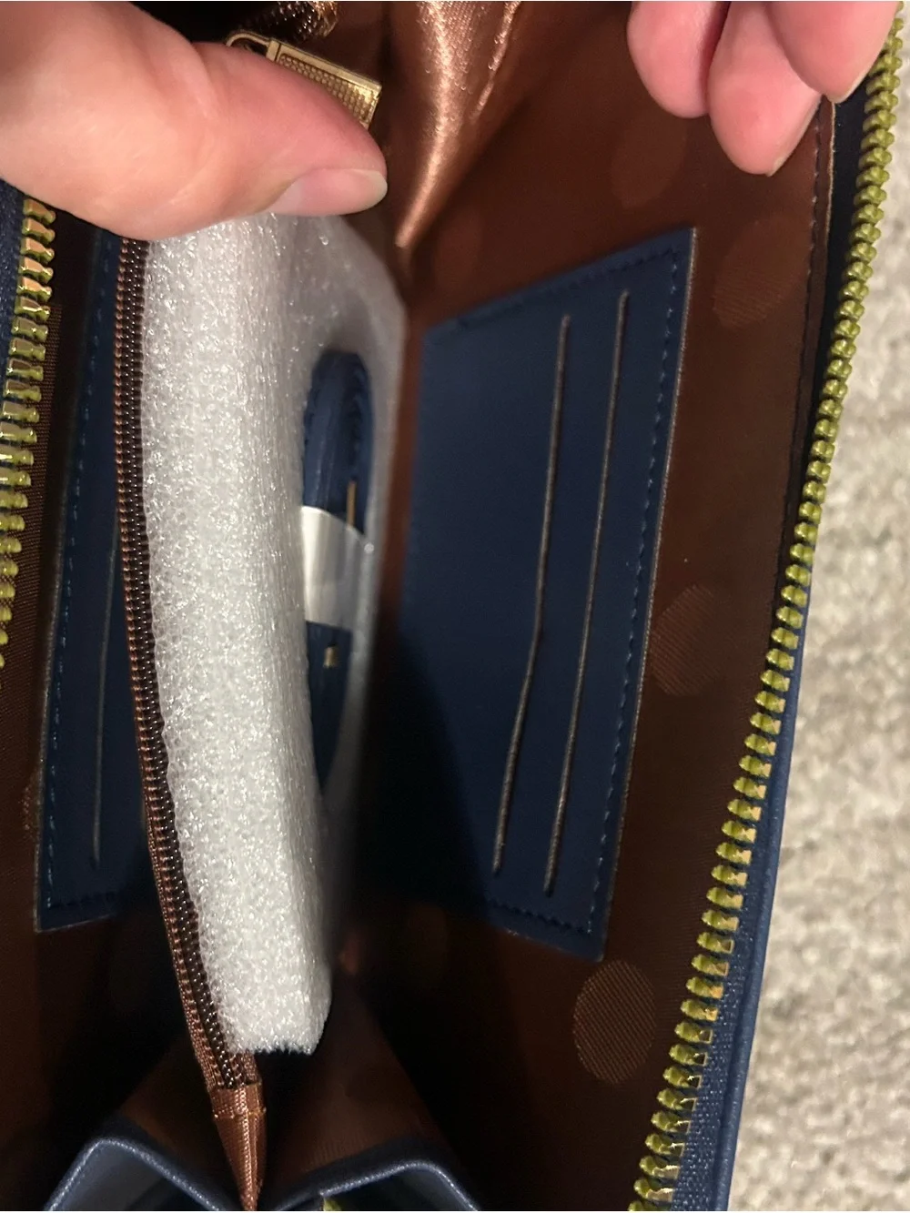Navy Crossbody Phone Wallet
