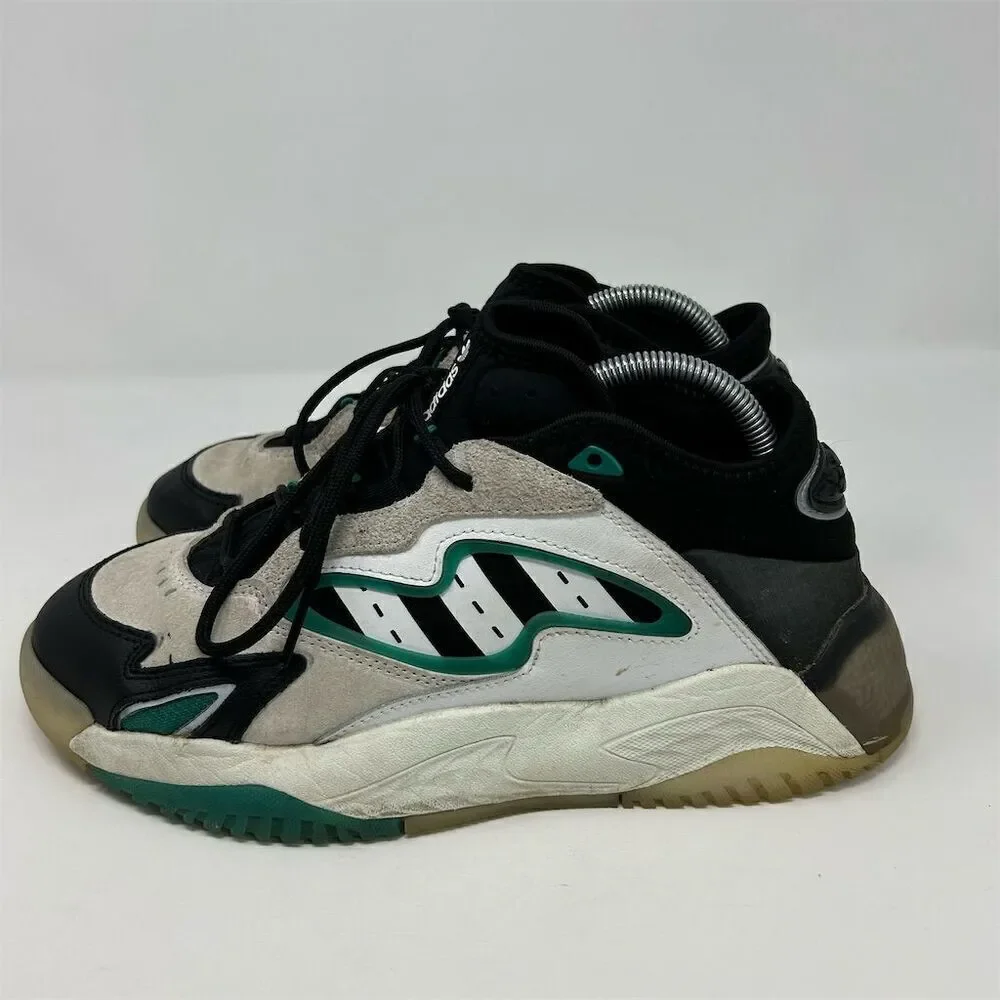 Adidas Originals Streetball II White, Black & Green Men's Lace Up Sneaker Size 8