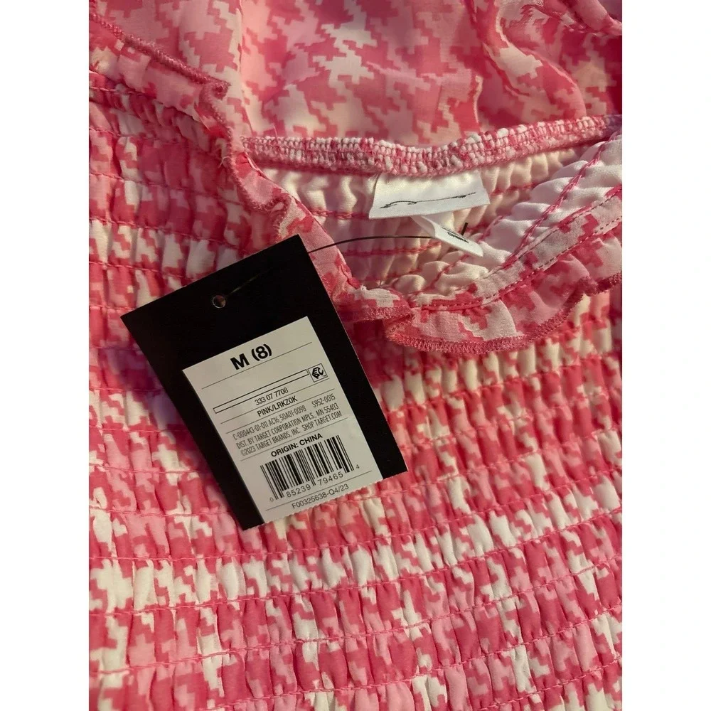 NEW Art Class Girl's Pink & White Smocked Cut Out‎ Twirl Dress, Size 8/M