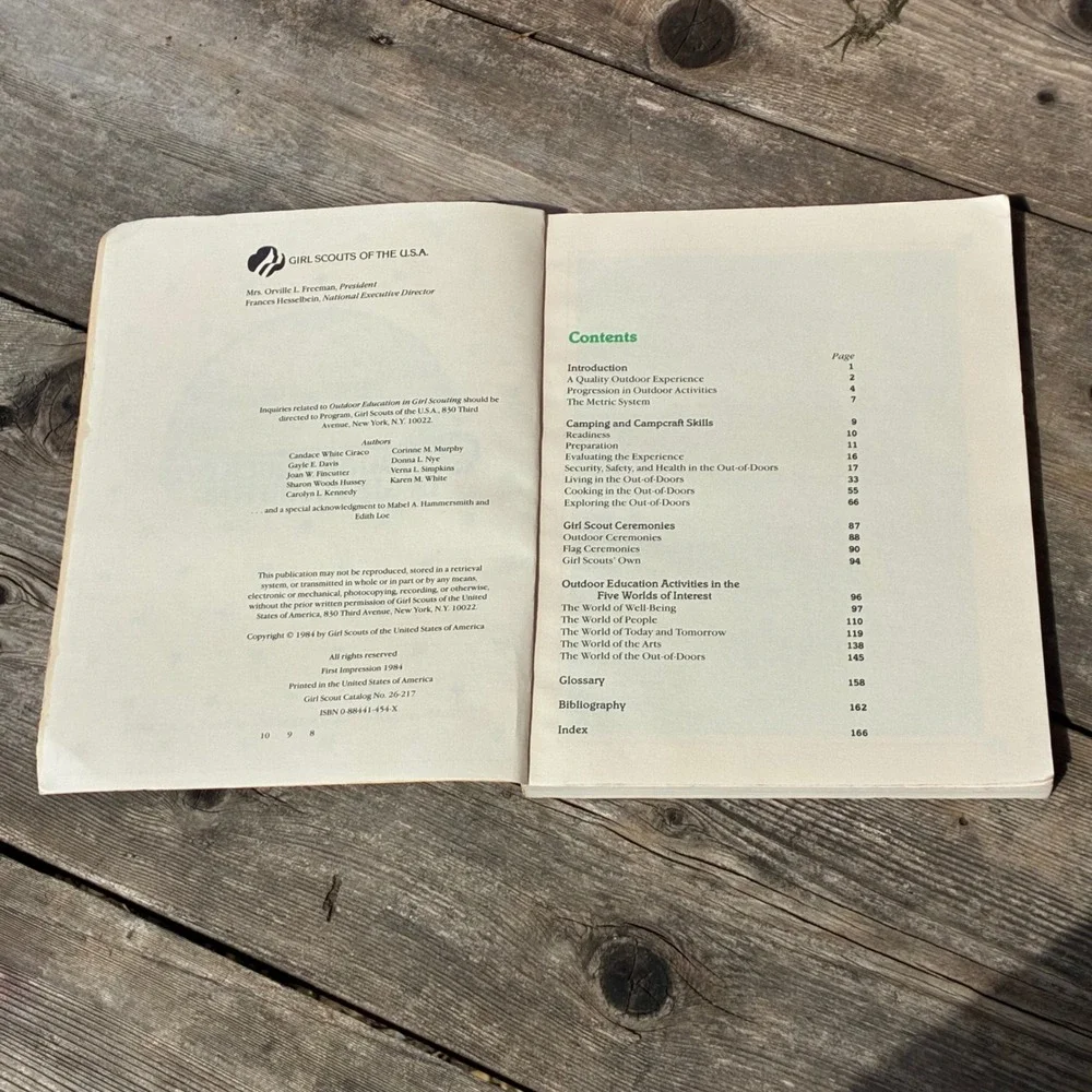 Girl Scouts Outdoor Education In Girl Scouting Book 1984 Vintage Camping Manual