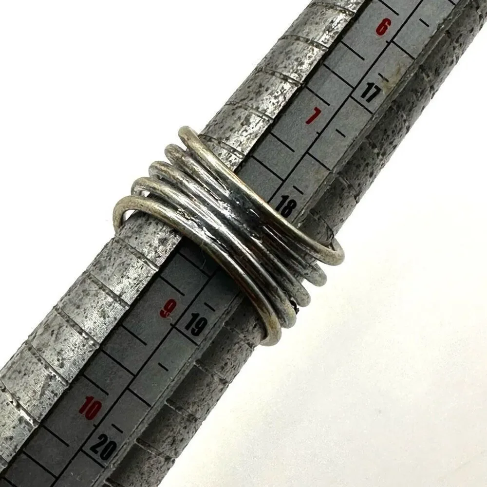 Silver tone multi rhinestone ring