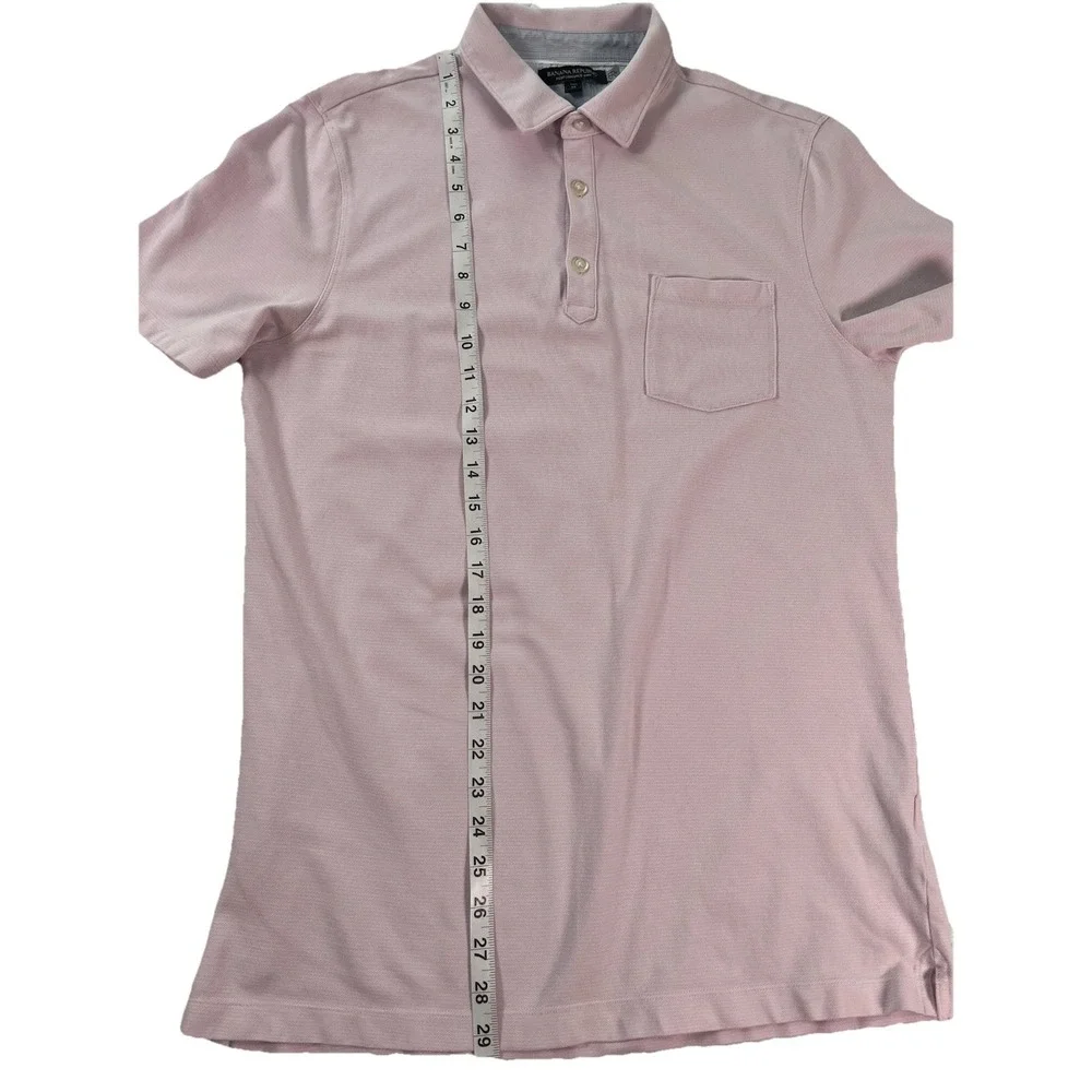 Banana Republic Mens Performance Knit Collar Polo Short Sleeve Shirt Sz Medium M