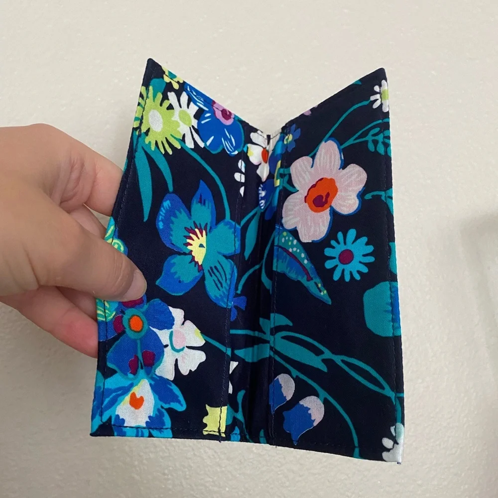 Vera Bradley Floral Quilted Navy Wallet