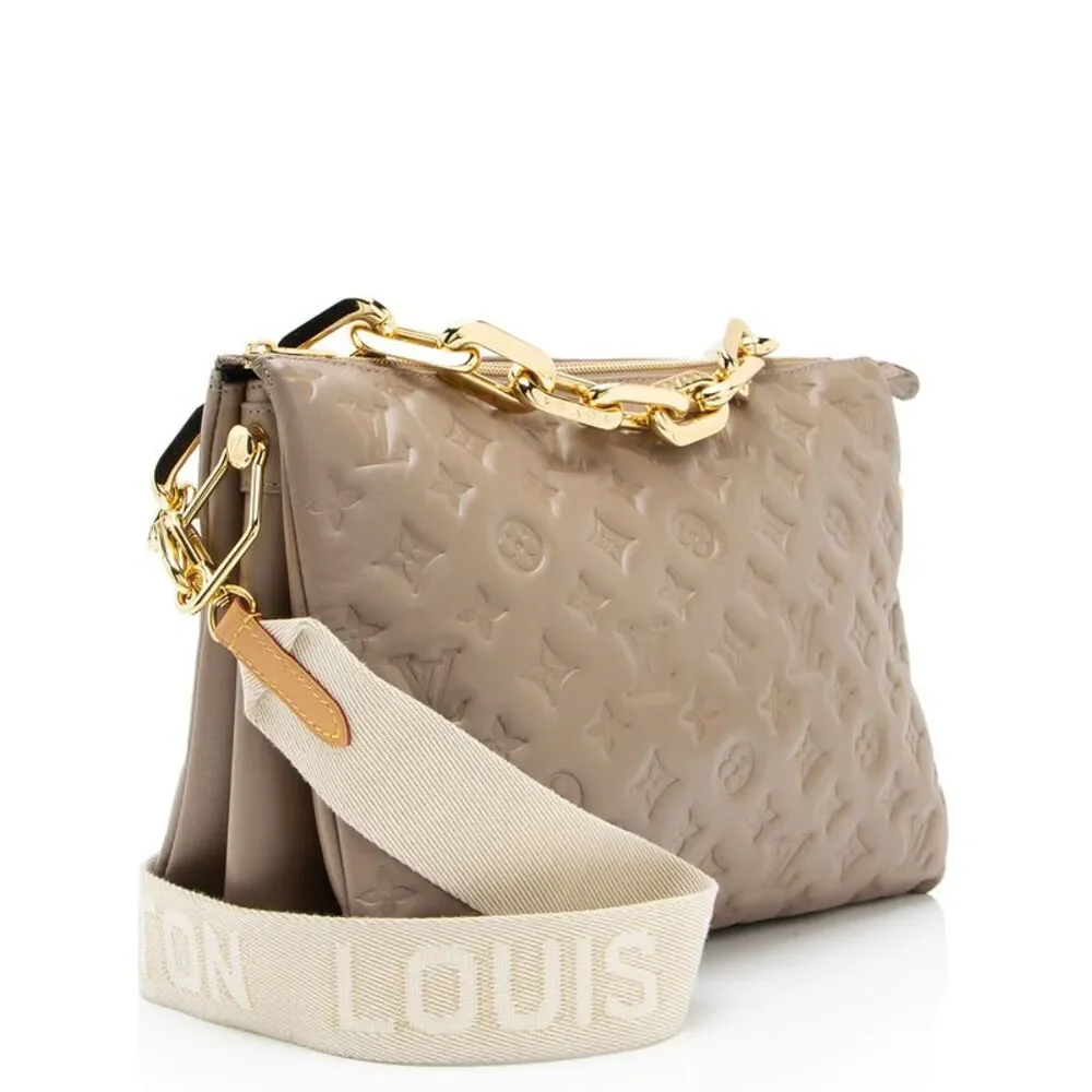 Louis Vuitton Monogram Embossed Lambskin Coussin MM Shoulder Bag