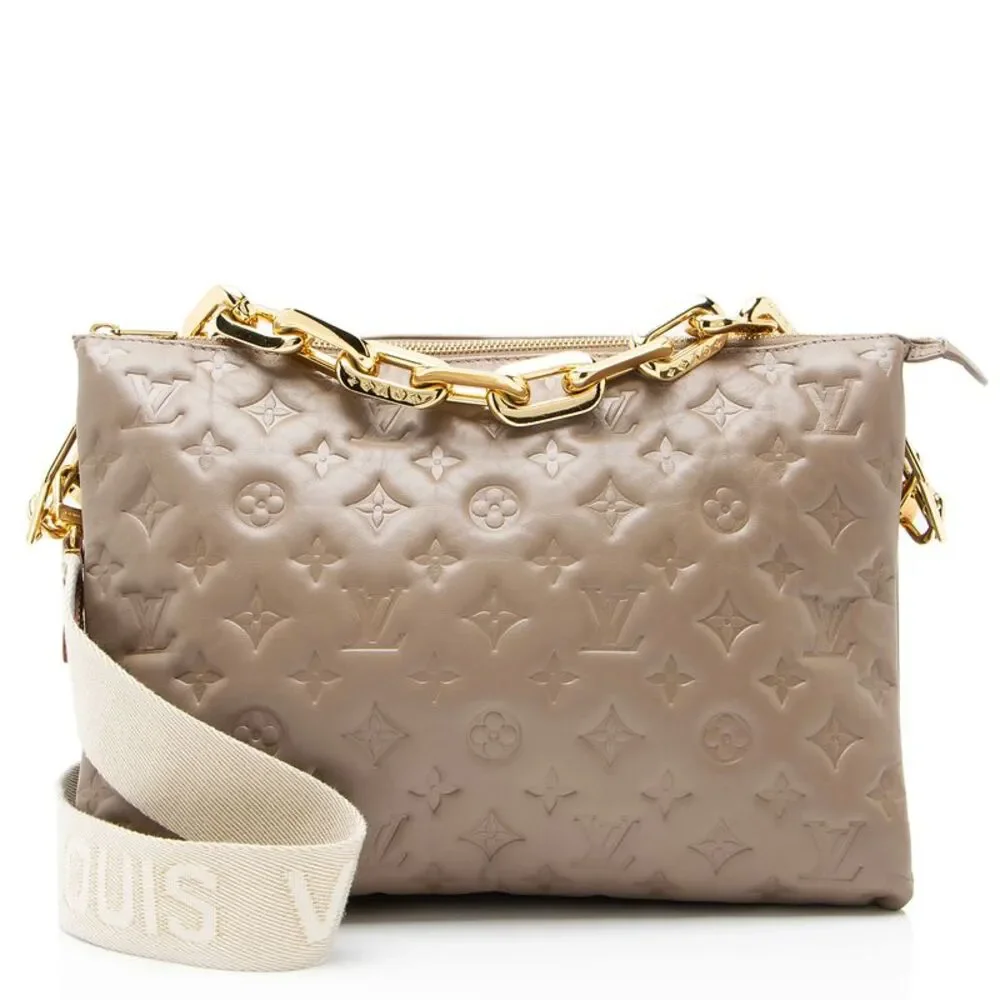 Louis Vuitton Monogram Embossed Lambskin Coussin MM Shoulder Bag