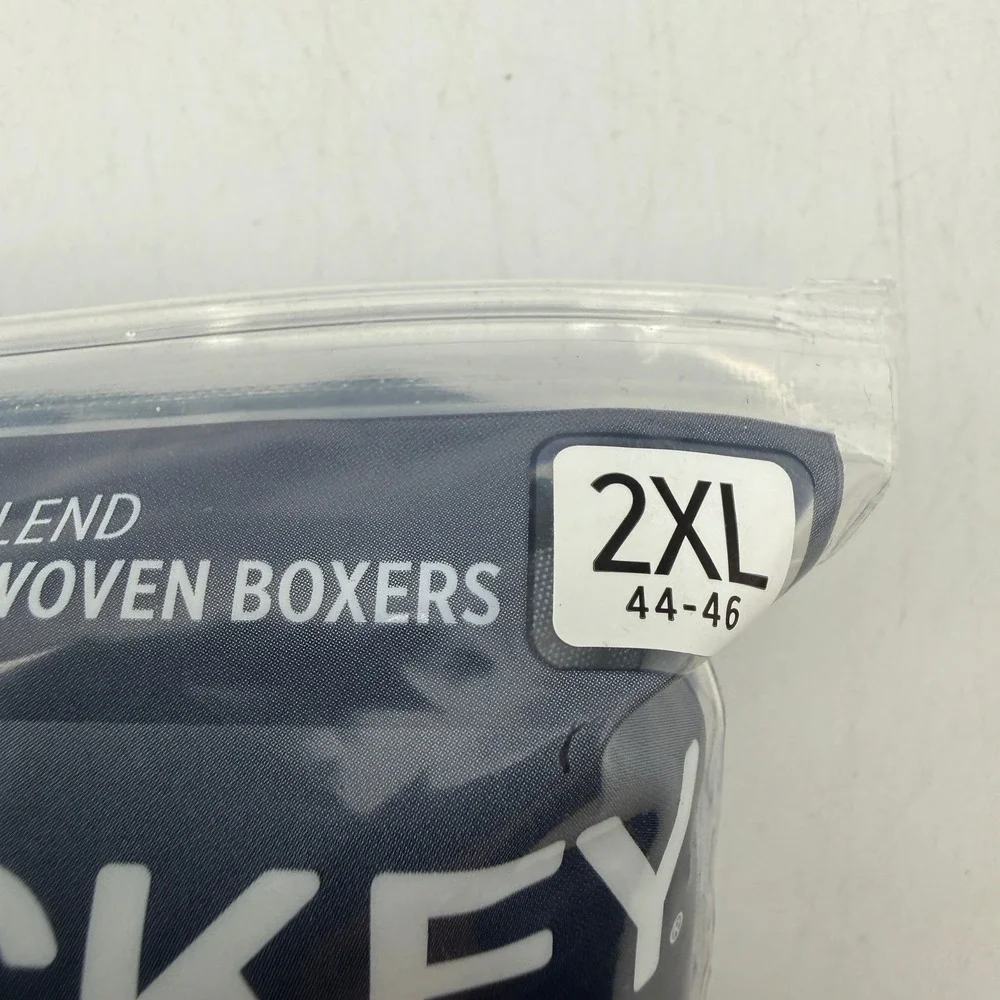 Jockey Classics Full-Cut Woven Boxers Mens Size 2XL Blue Black Plaid 009900/145