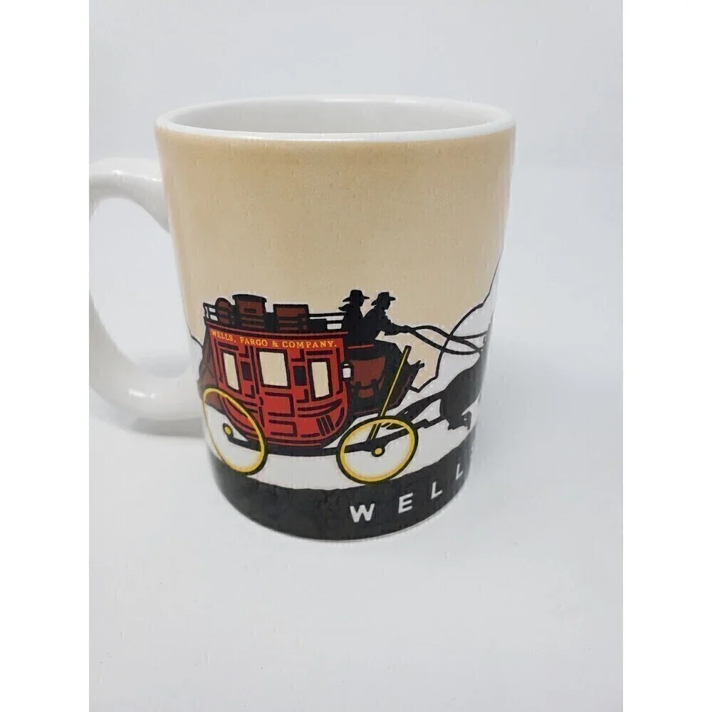 WELLS FARGO GIFT COLLECTIBLE LOT JACK THE DOG PLUSH & STAGECOACH COFFEE MUG