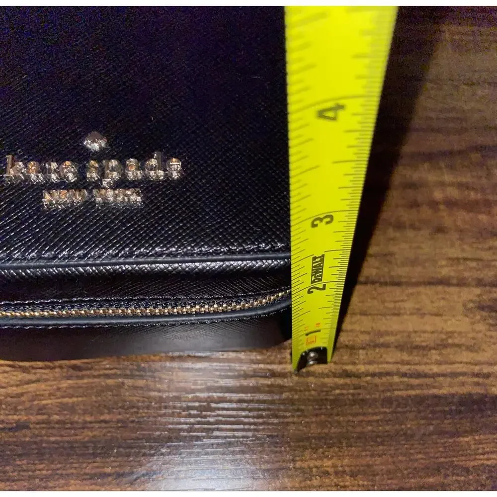 Kate Spade Staci Saffiano Leather Travel Jewelry Case Black K8066 NWT $139