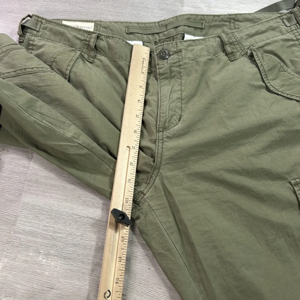 Denim & Supply Ralph Lauren Pants Mens 32x31 Green Cargo Canvas Relaxed Fit