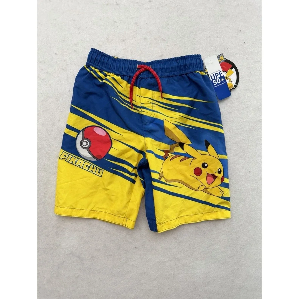 Pokemon Pikachu Swim‎ Trunks Boys 7 UPF 50+ NEW WITH TAGS
