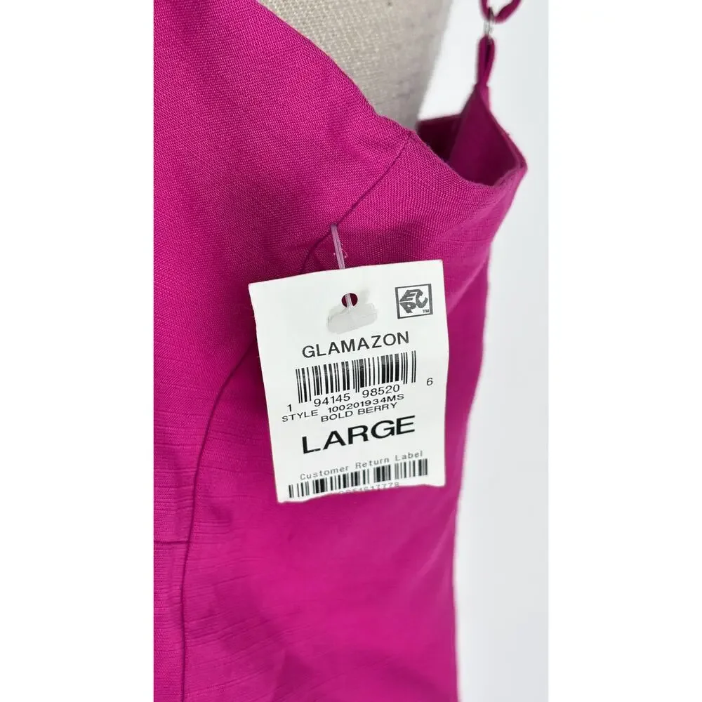 Bar III Womens Cut Out Strappy Mini Dress Pink Size Large New Sleeveless