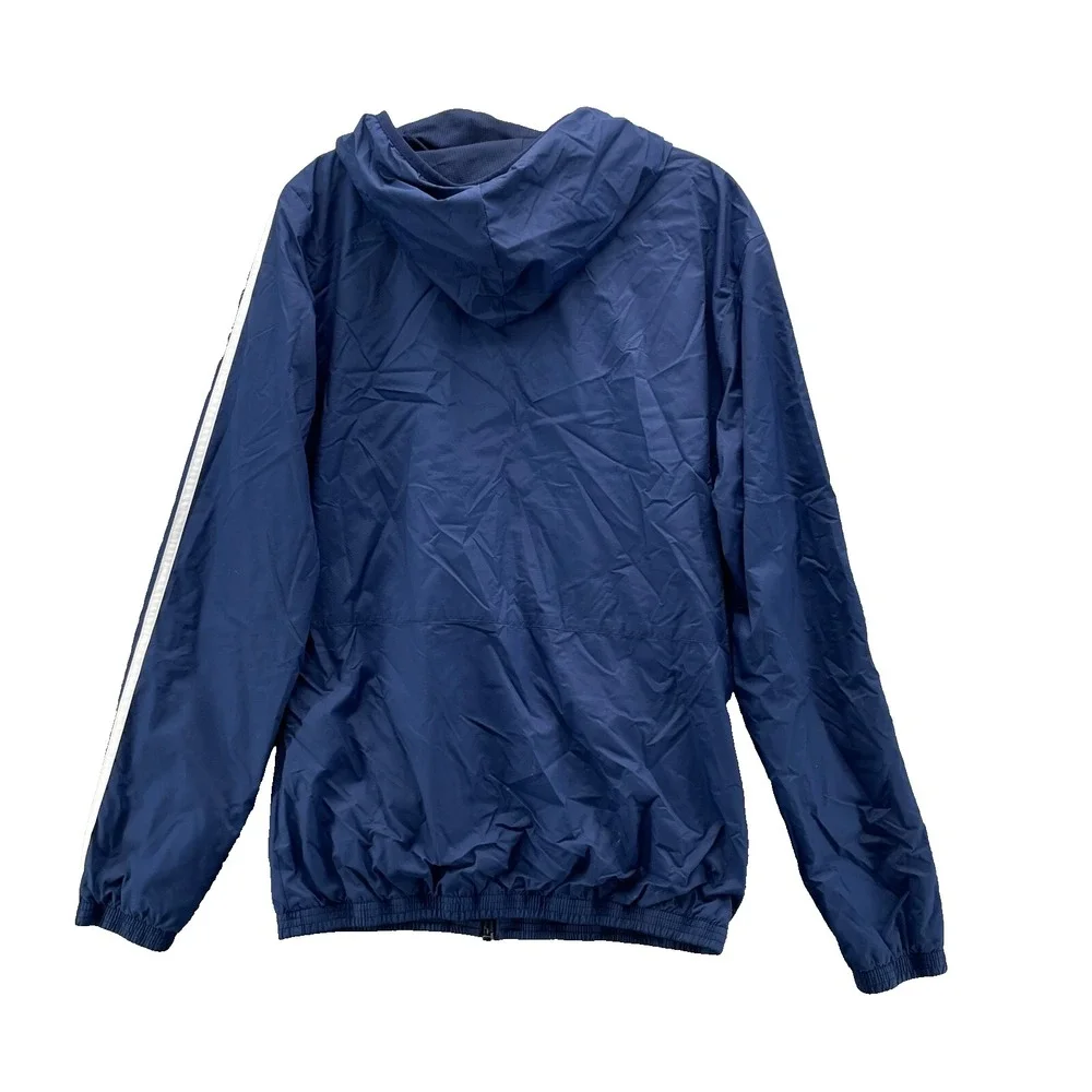 Adidas Track Jacket Mens Small Blue Y2k Hip Hop Streetwear Windbreaker Retro Gym
