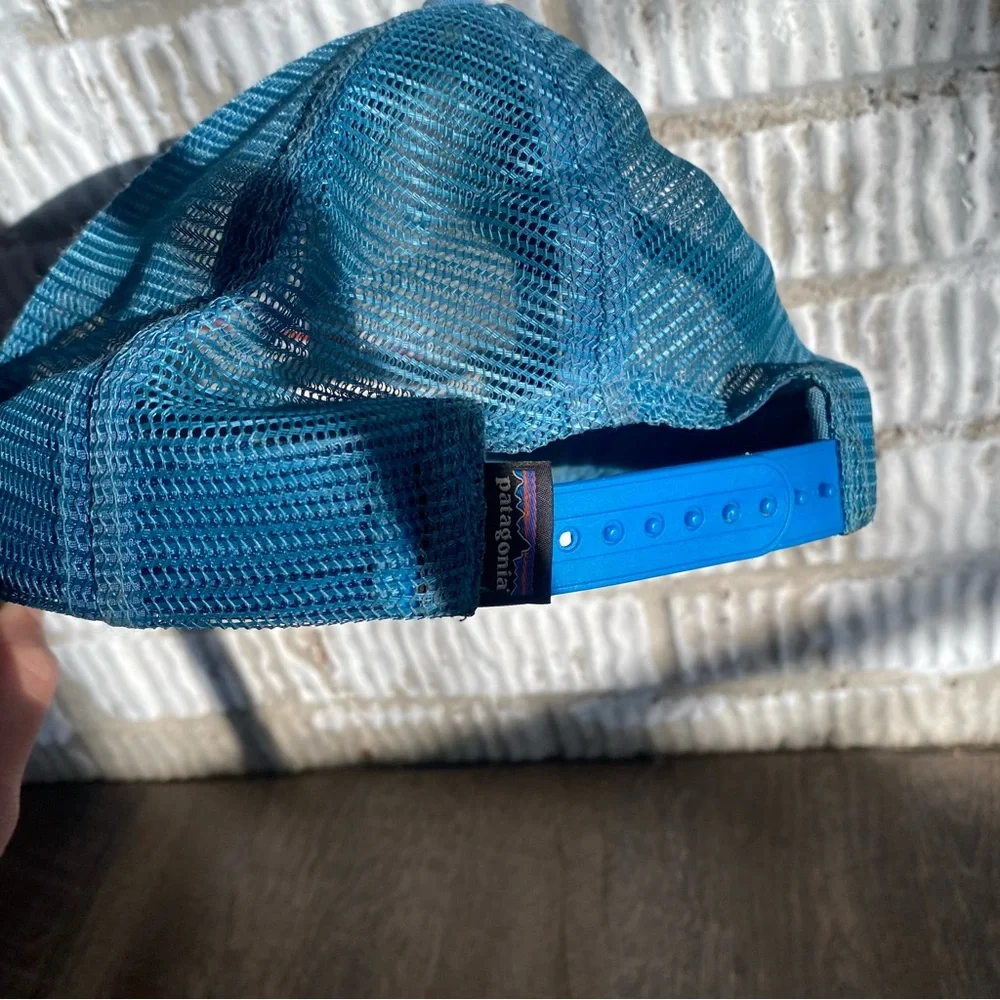 Blue Mesh Patagonia Baseball Cap Fishing Hat