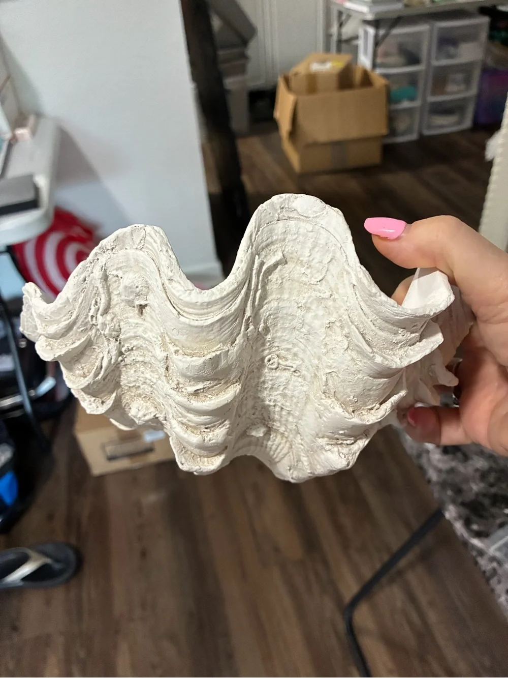 White Shell-Shaped Decorative Accent Bowl - Coastal Home Accent