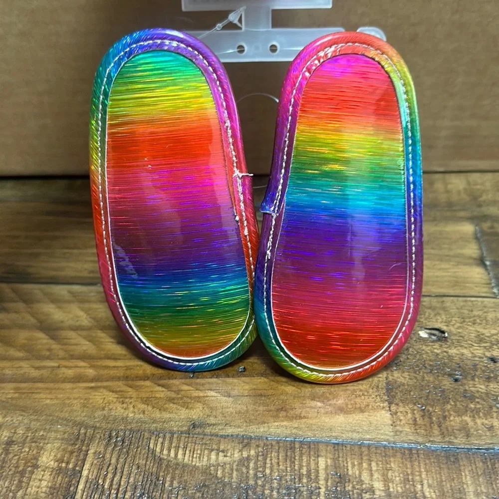 LAURA ASHLEY BABY BOW SANDALS: RAINBOW: NEW WITH TAGS: SIZE 4
