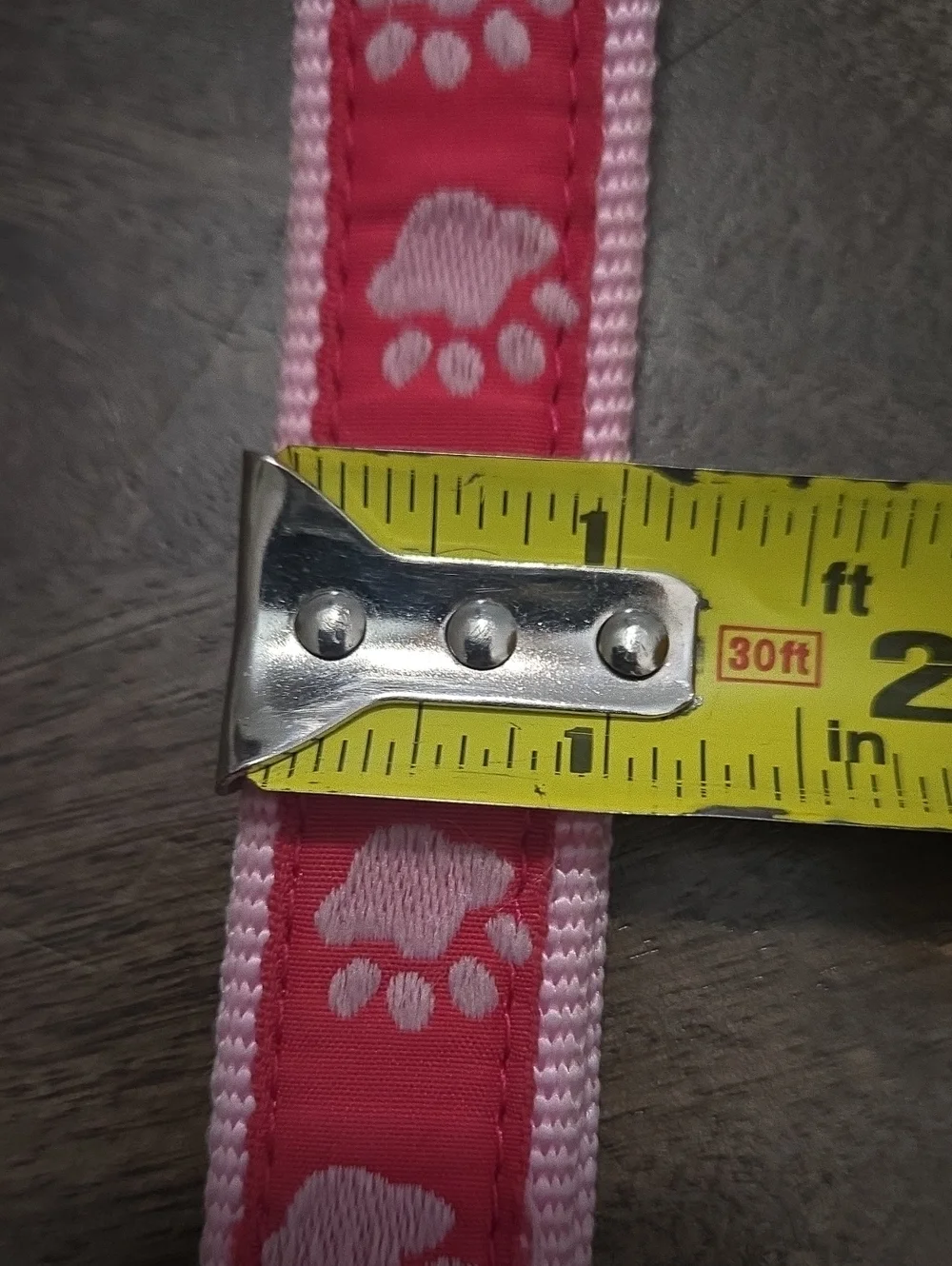 Pink Paw-Print Dog Leash and Collar Set - Unbranded Riboon 1