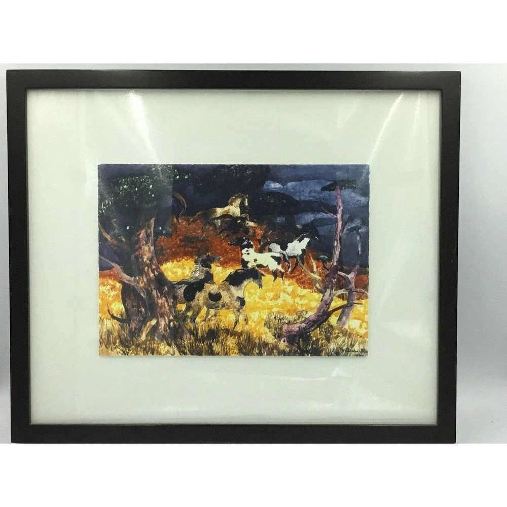 Millard Sheets framed matted