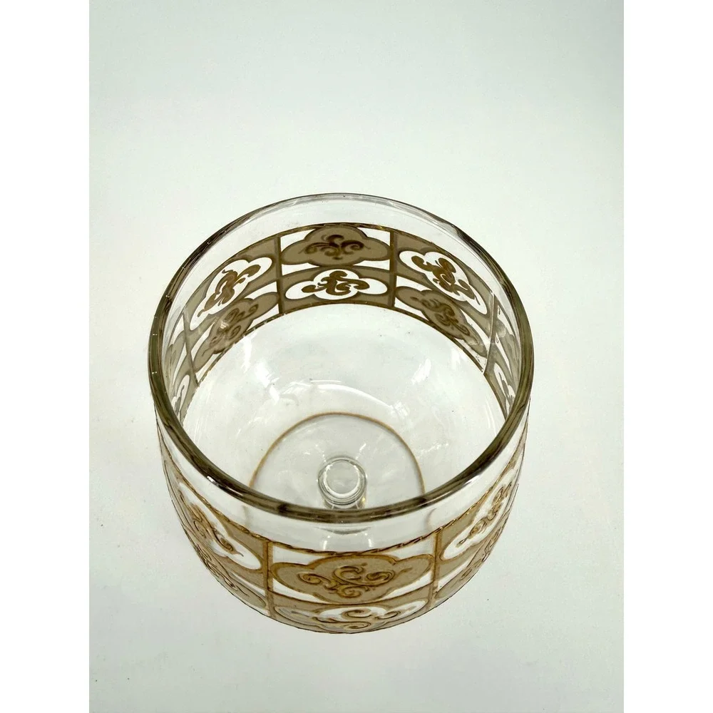 Vintage MCM‎ Culver 22K Gold Clover Brandy Cognac Whiskey Snifter Barware Glass