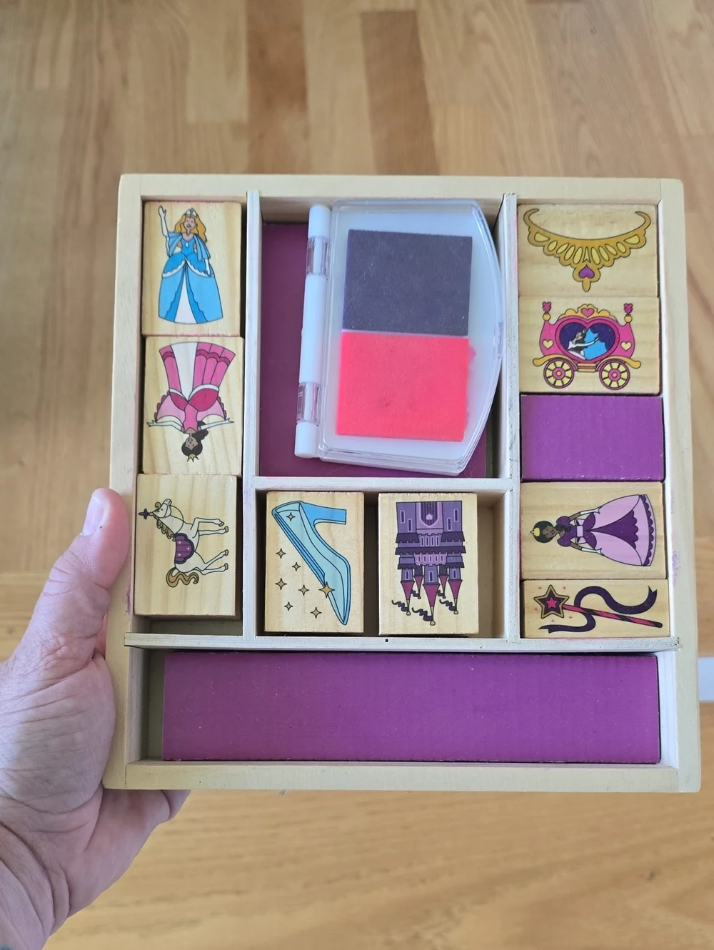 Princess Wooden Stamp and Block Set in Purple