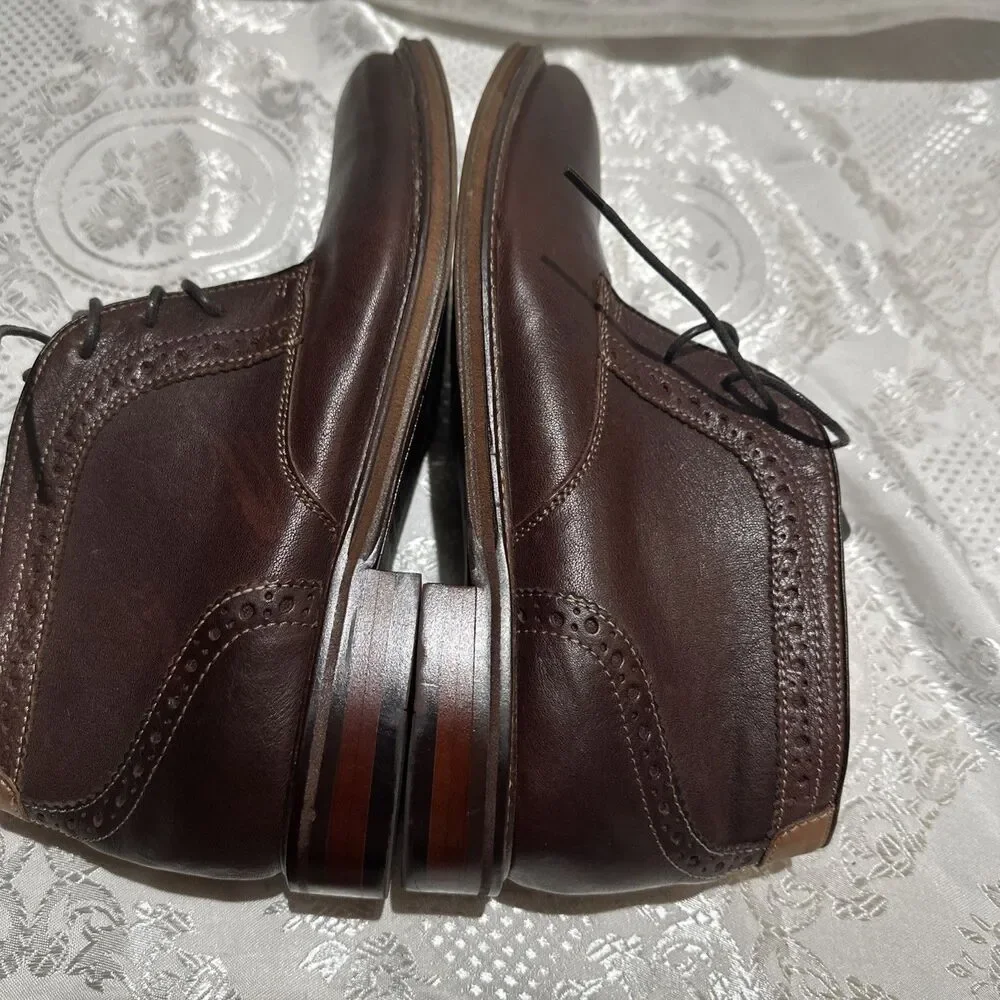 Mens Johnson & Murphy Warner Chukka high top shoes boots Sz 8.5