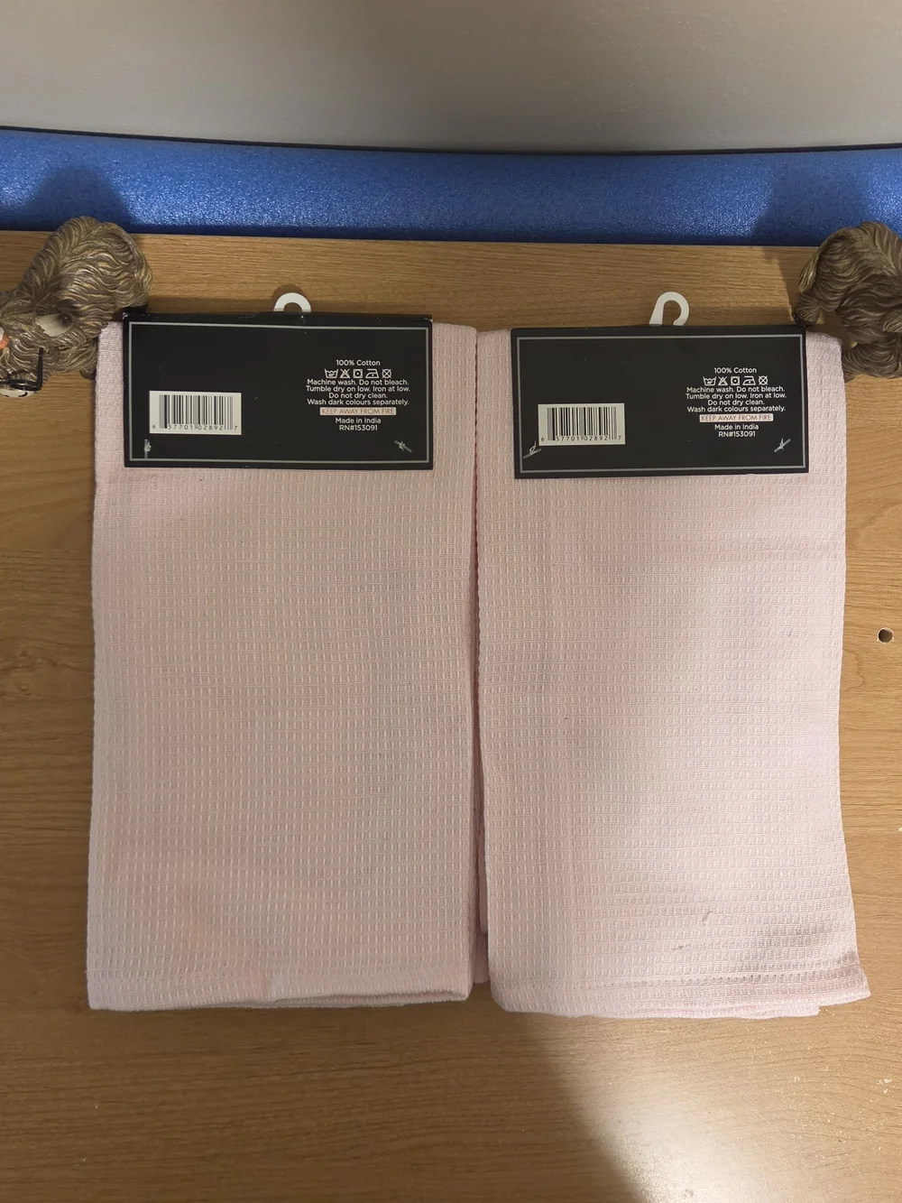 Daily Home Essentials Light Pink Waffle Kitchen Towels - 2-2 Pack