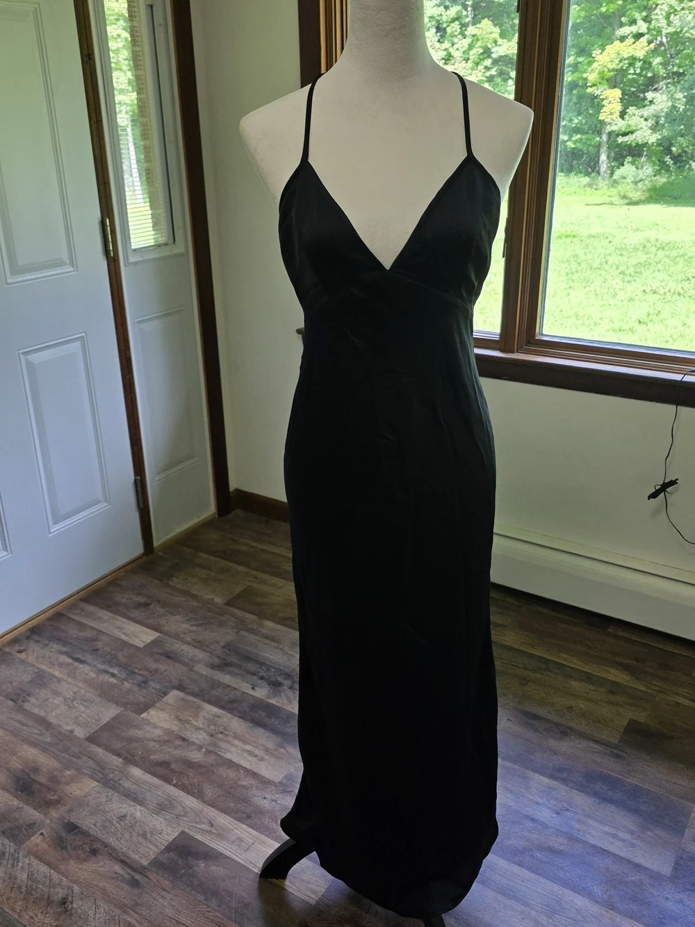 A&F Julia Slip Tie-Back Maxi Dress from Abercrombie & Fitch, Lined